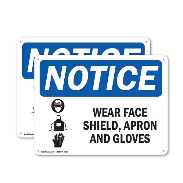 Signmission 10 in Height, 14 in Width, Plastic, Rectangle OS-2PACK-NS-P-1014-L-19005 - main